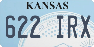 KS license plate 622IRX