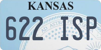 KS license plate 622ISP