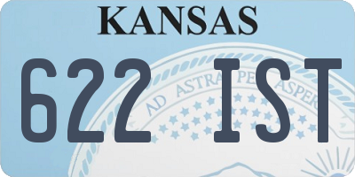 KS license plate 622IST