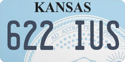 KS license plate 622IUS