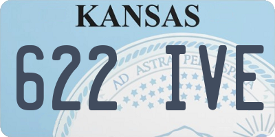 KS license plate 622IVE