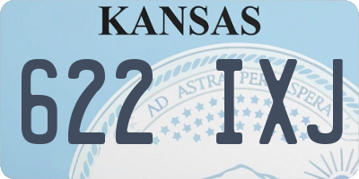 KS license plate 622IXJ