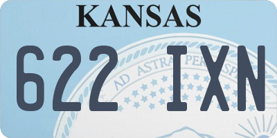 KS license plate 622IXN