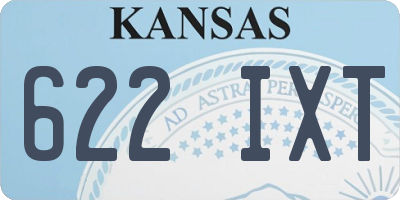 KS license plate 622IXT