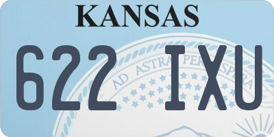 KS license plate 622IXU