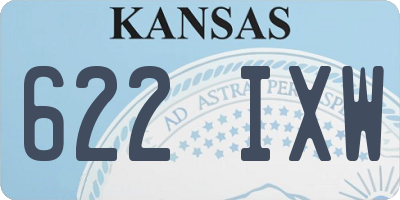 KS license plate 622IXW