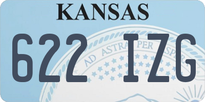 KS license plate 622IZG