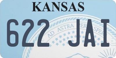 KS license plate 622JAI