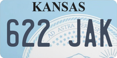 KS license plate 622JAK