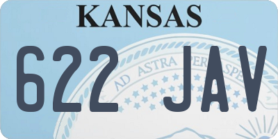 KS license plate 622JAV