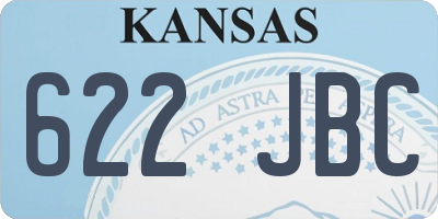 KS license plate 622JBC