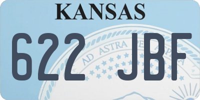 KS license plate 622JBF