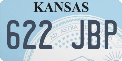 KS license plate 622JBP