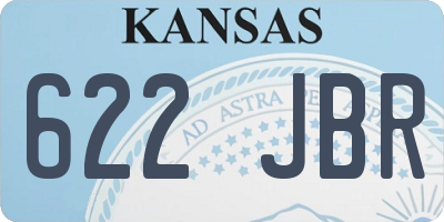 KS license plate 622JBR