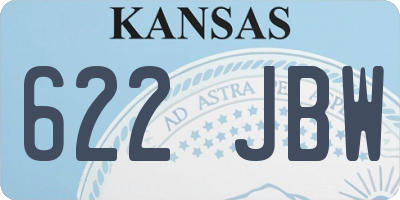 KS license plate 622JBW