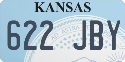 KS license plate 622JBY