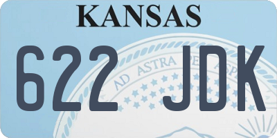 KS license plate 622JDK