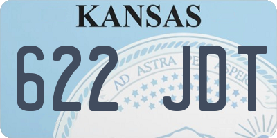 KS license plate 622JDT