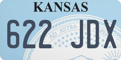 KS license plate 622JDX