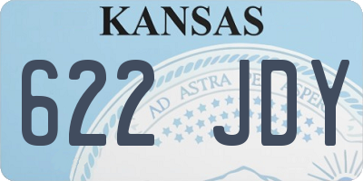 KS license plate 622JDY