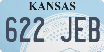 KS license plate 622JEB