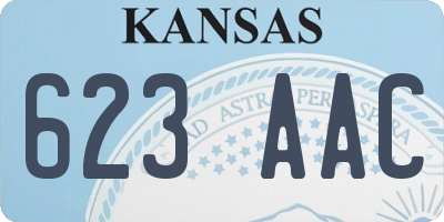 KS license plate 623AAC