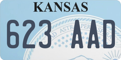 KS license plate 623AAD