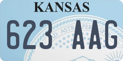 KS license plate 623AAG