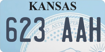 KS license plate 623AAH