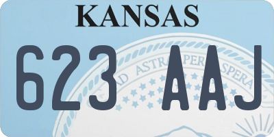 KS license plate 623AAJ