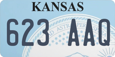 KS license plate 623AAQ