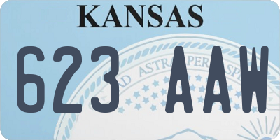 KS license plate 623AAW
