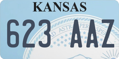 KS license plate 623AAZ