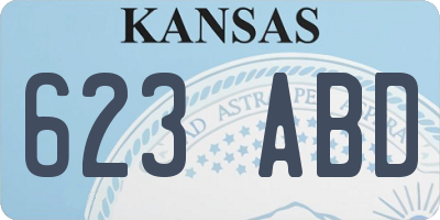 KS license plate 623ABD