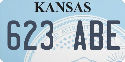 KS license plate 623ABE