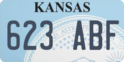 KS license plate 623ABF