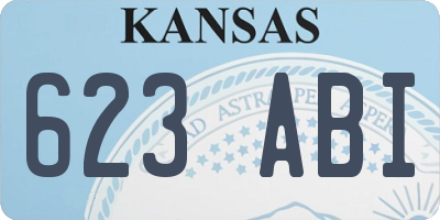 KS license plate 623ABI
