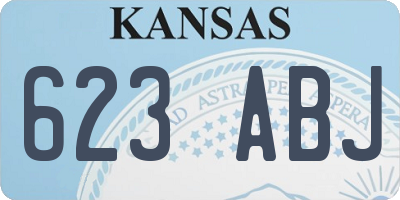 KS license plate 623ABJ