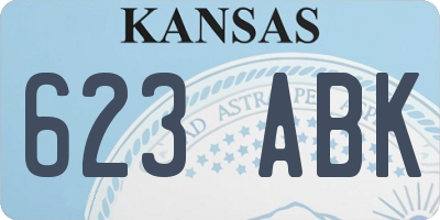 KS license plate 623ABK