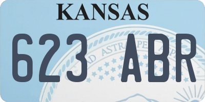 KS license plate 623ABR