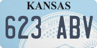 KS license plate 623ABV