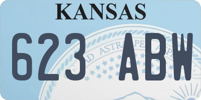 KS license plate 623ABW