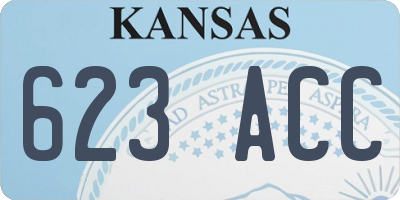 KS license plate 623ACC