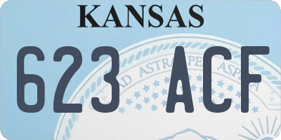 KS license plate 623ACF
