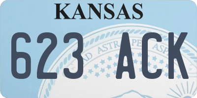 KS license plate 623ACK