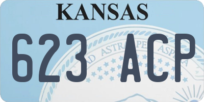 KS license plate 623ACP