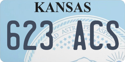 KS license plate 623ACS