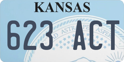 KS license plate 623ACT