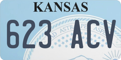 KS license plate 623ACV