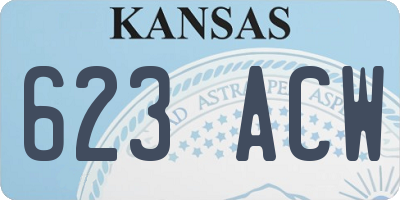 KS license plate 623ACW